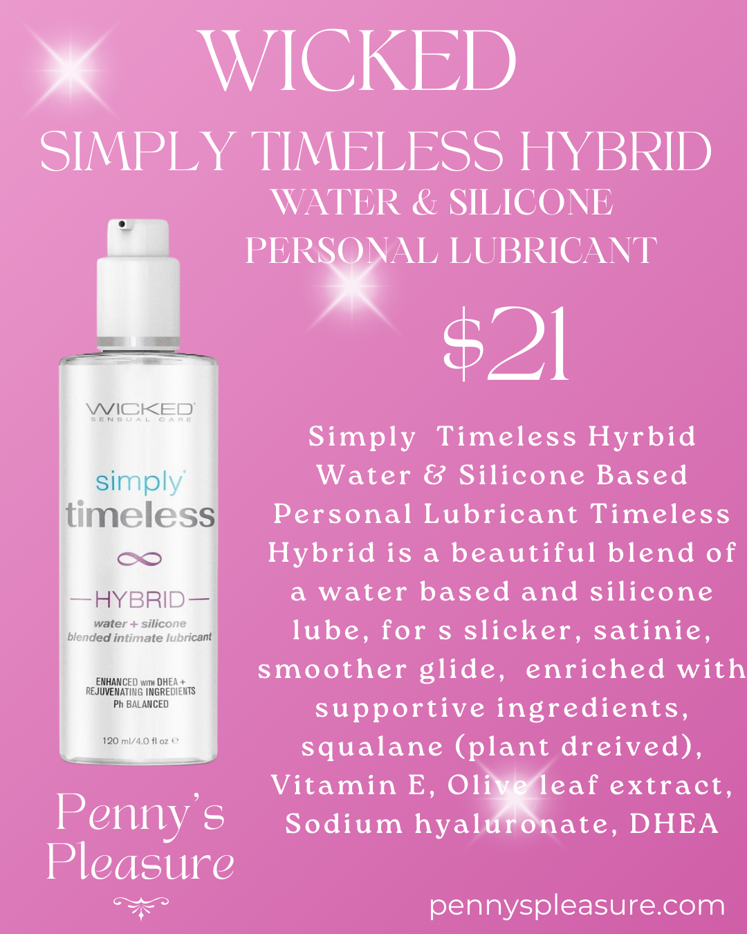Wicked Simply Timeless Hybrid Personal Lubricant