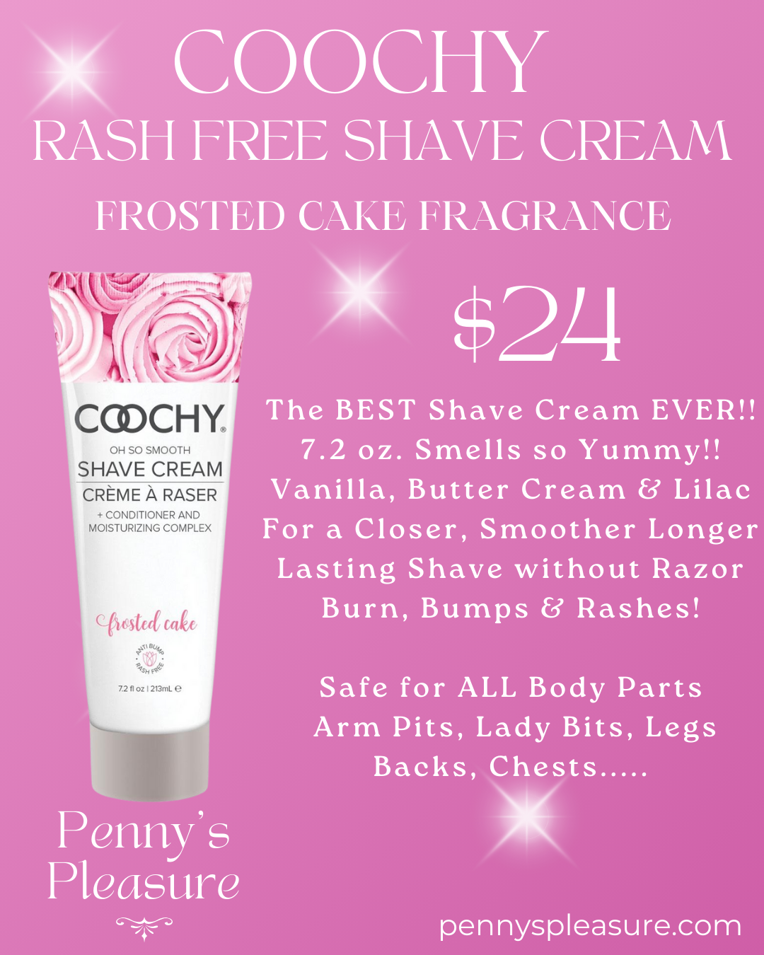 Frosted Cake - Coochy Rash Free Shave Cream 7.2 oz
