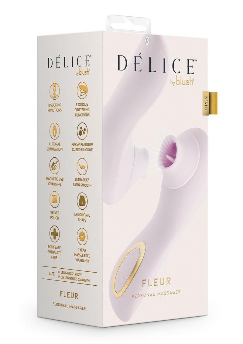 Delice Fleur Air Pulsing Vibrator Rechargeable Silicone Clitoral Vibrator
