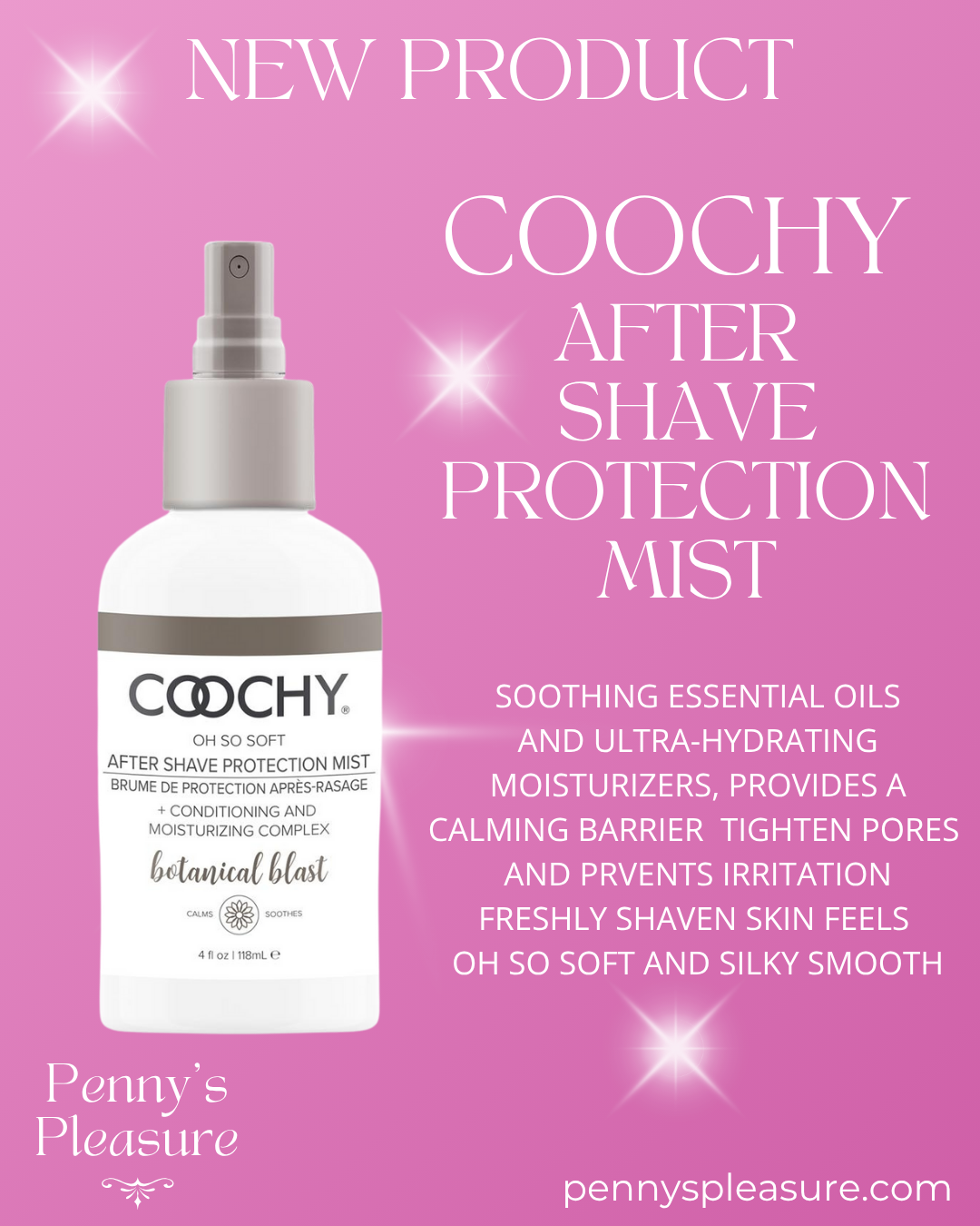 Coochy Aftershave Protection Mist Botanical Blast 4 oz